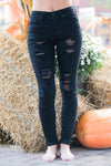 Emberly High Rise KanCan Black Distressed Jeans - prochainsawauthority