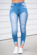 Zoey Distressed KanCan Jeans - prochainsawauthority